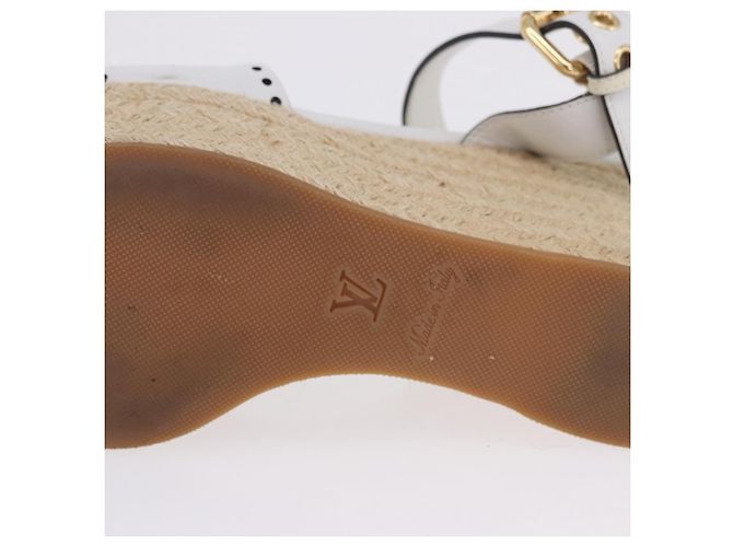 Sandali LOUIS VUITTON Star Board Line in pelle bianca LV Auth 202318M Bianco - vista 26