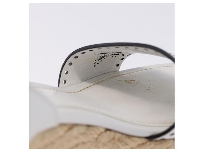 Sandali LOUIS VUITTON Star Board Line in pelle bianca LV Auth 202318M Bianco - vista 33