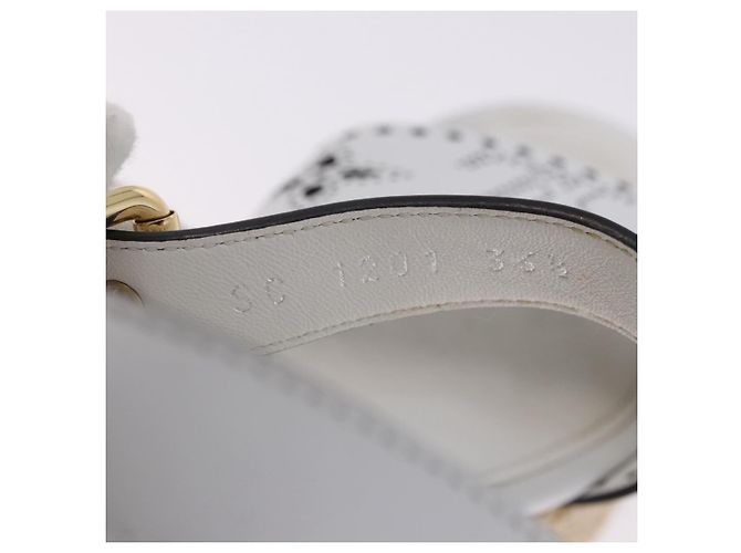 Sandali LOUIS VUITTON Star Board Line in pelle bianca LV Auth 202318M Bianco - vista 35