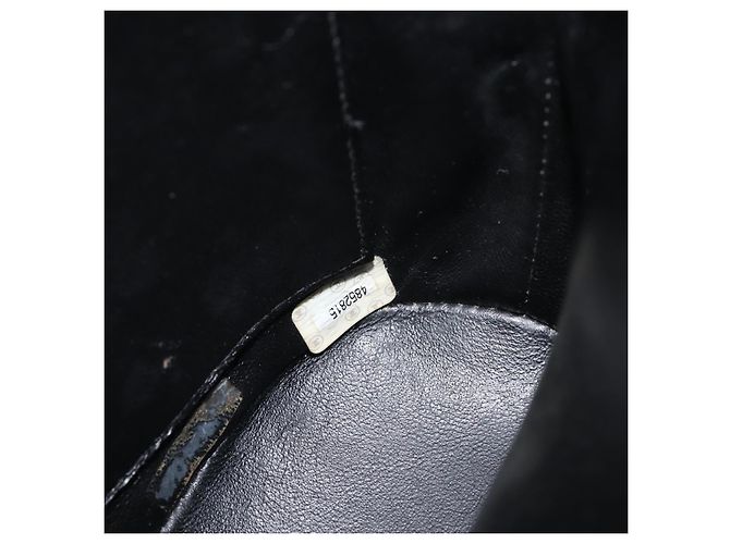 Borsa Tote CHANEL Matelasse in Pelle d'Agnello Nera e Oro CC Auth 203447V Nero D'oro - vista 12