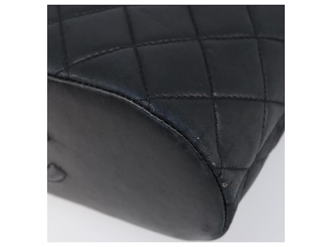 Borsa Tote CHANEL Matelasse in Pelle d'Agnello Nera e Oro CC Auth 203447V Nero D'oro - vista 15