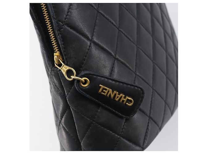 Borsa Tote CHANEL Matelasse in Pelle d'Agnello Nera e Oro CC Auth 203447V Nero D'oro - vista 18