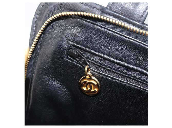 Borsa Tote CHANEL Matelasse in Pelle d'Agnello Nera e Oro CC Auth 203447V Nero D'oro - vista 22