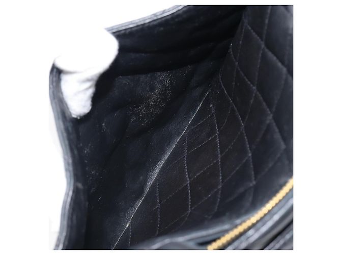 Borsa Tote CHANEL Matelasse in Pelle d'Agnello Nera e Oro CC Auth 203447V Nero D'oro - vista 25
