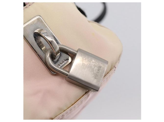 Borsa a mano PRADA Nylon Rosa Nero Auth 201438 - vista 18