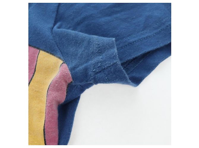 T-shirt Christian Dior in cotone Blue Auth 203044M - vista 10