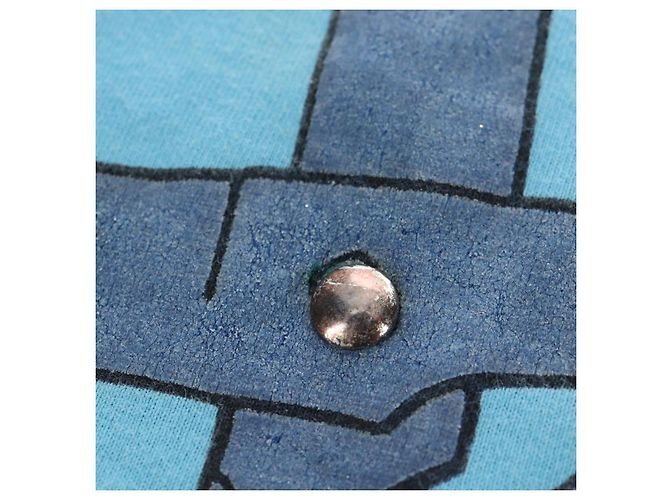 T-shirt Christian Dior in cotone Blue Auth 203044M - vista 12