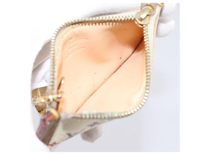LOUIS VUITTON Monogram Multicolor Pochette Cles White M92655 LV Auth BA15747 Weiß - Ansicht 11