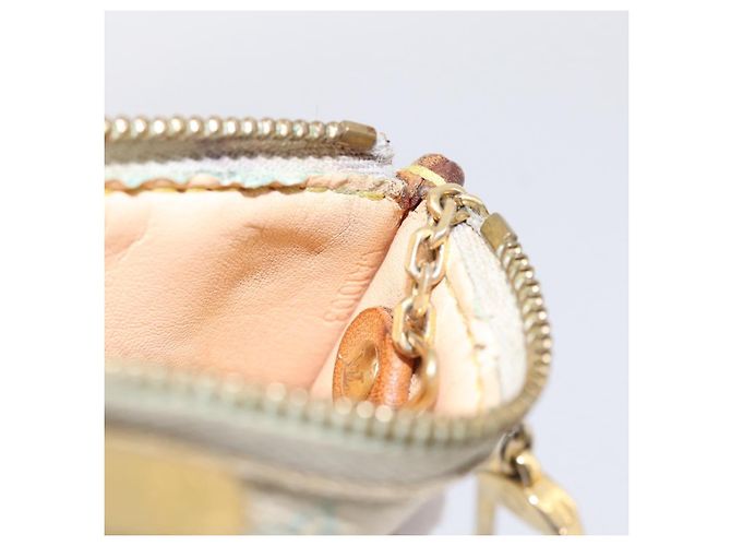 LOUIS VUITTON Monogram Multicolor Pochette Cles White M92655 LV Auth BA15747 Weiß - Ansicht 12