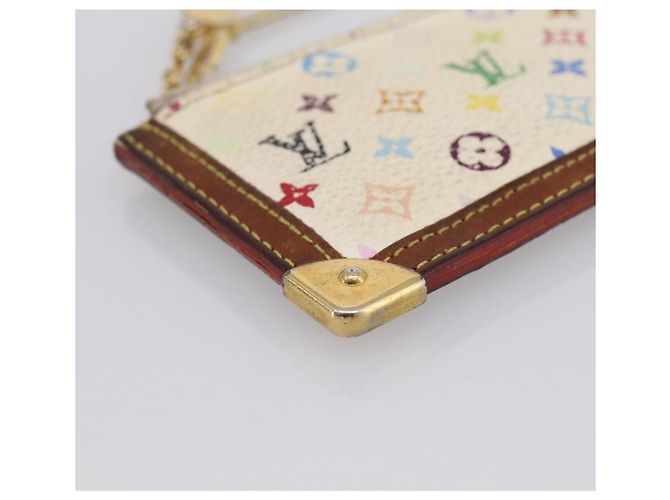 LOUIS VUITTON Monogram Multicolor Pochette Cles White M92655 LV Auth BA15747 Weiß - Ansicht 14