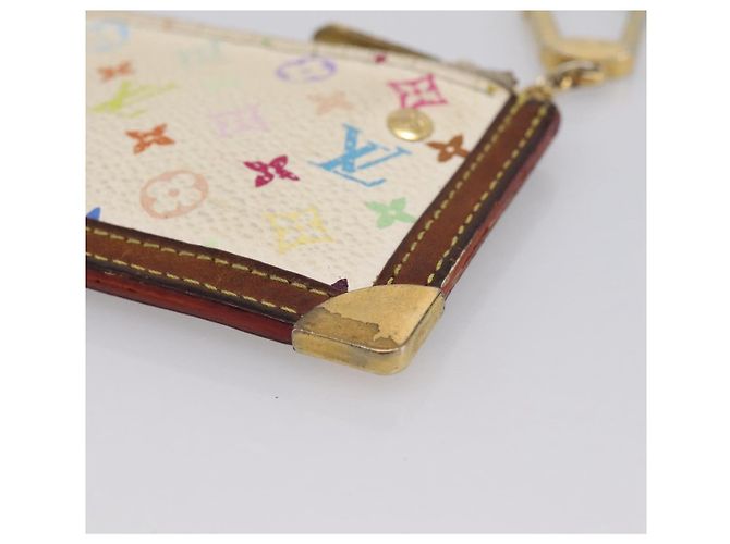 LOUIS VUITTON Monogram Multicolor Pochette Cles White M92655 LV Auth BA15747 Weiß - Ansicht 15