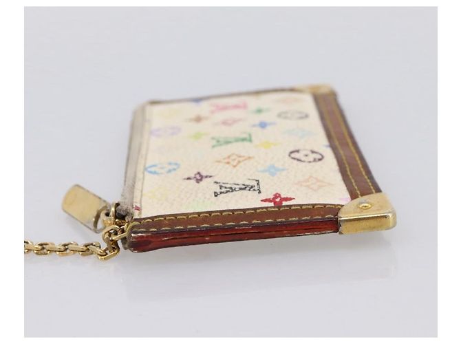 LOUIS VUITTON Monogram Multicolor Pochette Cles White M92655 LV Auth BA15747 Weiß - Ansicht 3