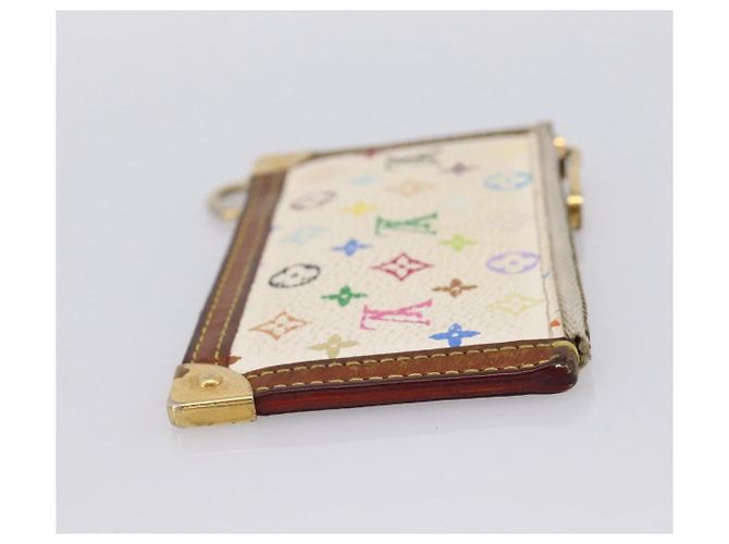 LOUIS VUITTON Monogram Multicolor Pochette Cles White M92655 LV Auth BA15747 Weiß - Ansicht 4