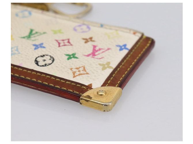 LOUIS VUITTON Monogram Multicolor Pochette Cles White M92655 LV Auth BA15747 Weiß - Ansicht 8