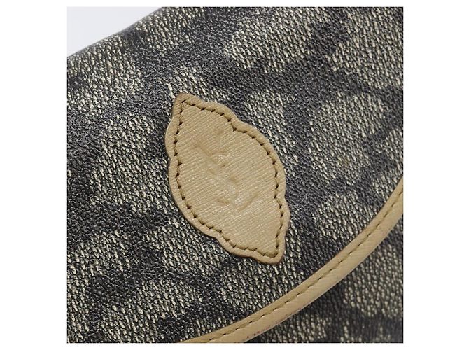 Autre Marque Borsa a tracolla SAINT LAURENT PVC Canvas Gray Auth 200711 Marrone - vista 19