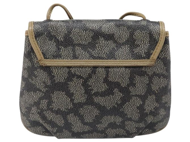 Autre Marque Borsa a tracolla SAINT LAURENT PVC Canvas Gray Auth 200711 Marrone - vista 2