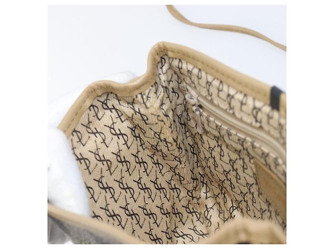 Autre Marque Borsa a tracolla SAINT LAURENT PVC Canvas Gray Auth 200711 Marrone - vista 22