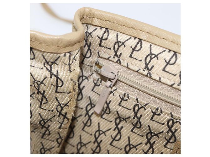 Autre Marque Borsa a tracolla SAINT LAURENT PVC Canvas Gray Auth 200711 Marrone - vista 23