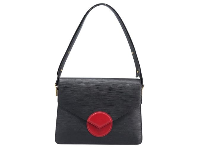 LOUIS VUITTON Epi Osh Shoulder Bag Black Red M52444 LV Auth BA15647 Nero Rosso - vista 13