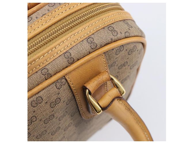 Bolso de mano GUCCI Micro GG Supreme PVC Beige Gold 000 39 0030 Auth BA15706 Dorado - vista 10