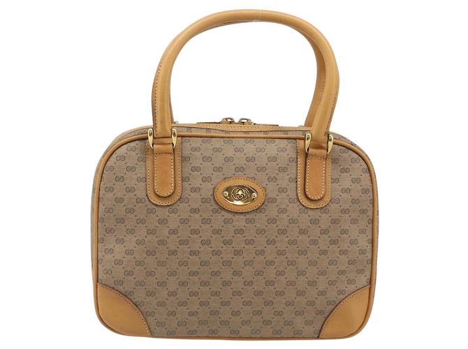 Bolso de mano GUCCI Micro GG Supreme PVC Beige Gold 000 39 0030 Auth BA15706 Dorado - vista 13