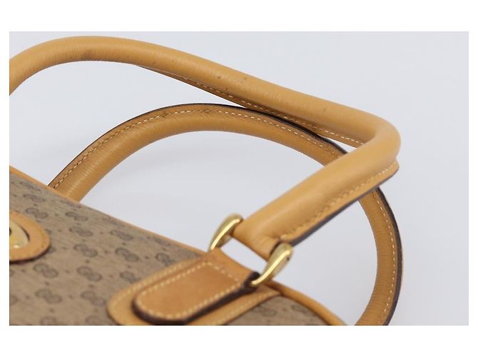 Bolso de mano GUCCI Micro GG Supreme PVC Beige Gold 000 39 0030 Auth BA15706 Dorado - vista 14