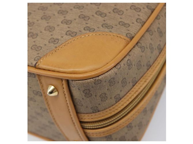 Bolso de mano GUCCI Micro GG Supreme PVC Beige Gold 000 39 0030 Auth BA15706 Dorado - vista 15