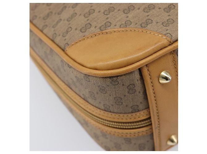 Bolso de mano GUCCI Micro GG Supreme PVC Beige Gold 000 39 0030 Auth BA15706 Dorado - vista 16