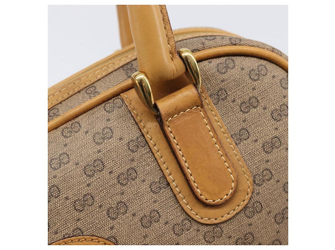 Bolso de mano GUCCI Micro GG Supreme PVC Beige Gold 000 39 0030 Auth BA15706 Dorado - vista 18