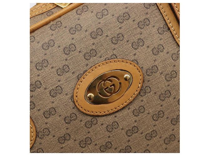 Bolso de mano GUCCI Micro GG Supreme PVC Beige Gold 000 39 0030 Auth BA15706 Dorado - vista 19