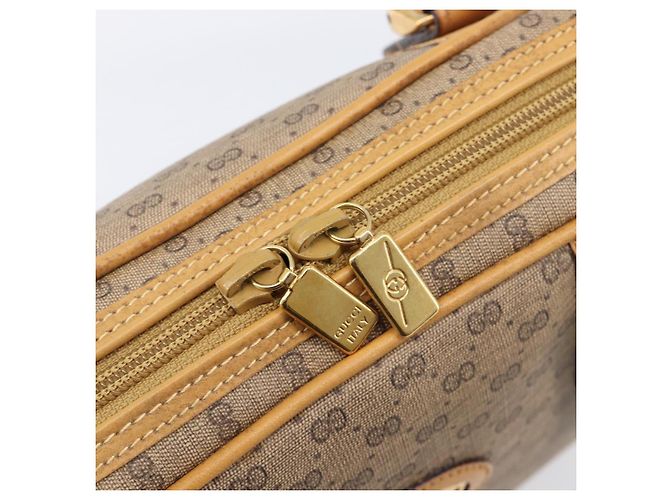 Bolso de mano GUCCI Micro GG Supreme PVC Beige Gold 000 39 0030 Auth BA15706 Dorado - vista 20