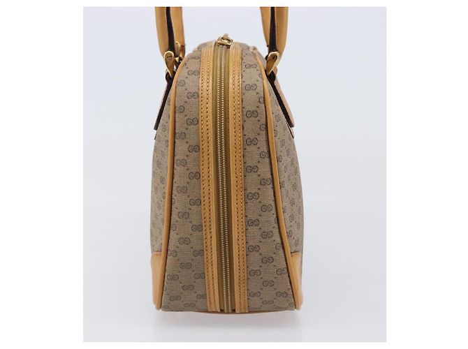 Bolso de mano GUCCI Micro GG Supreme PVC Beige Gold 000 39 0030 Auth BA15706 Dorado - vista 3