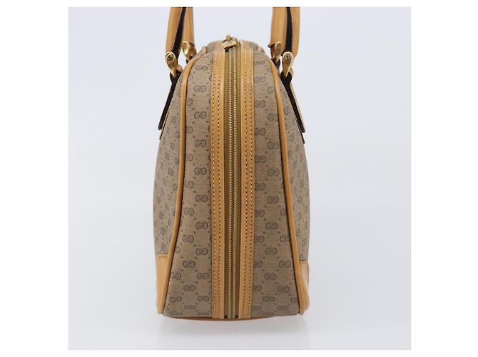 Bolso de mano GUCCI Micro GG Supreme PVC Beige Gold 000 39 0030 Auth BA15706 Dorado - vista 4