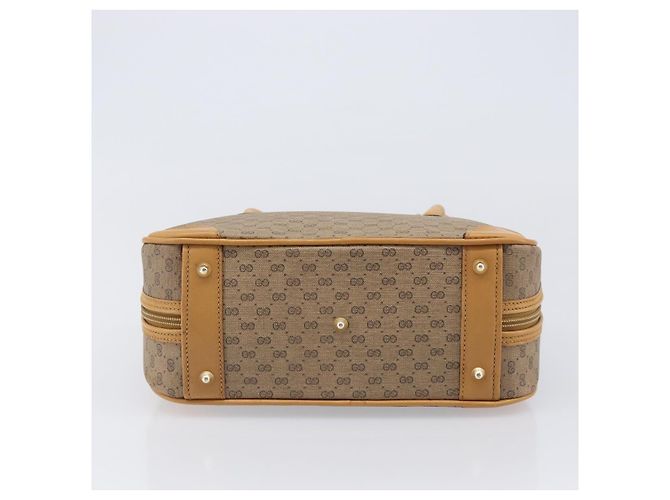 Bolso de mano GUCCI Micro GG Supreme PVC Beige Gold 000 39 0030 Auth BA15706 Dorado - vista 5