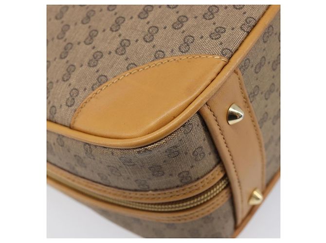 Bolso de mano GUCCI Micro GG Supreme PVC Beige Gold 000 39 0030 Auth BA15706 Dorado - vista 9