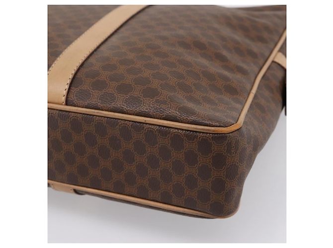 Céline Borsa Business CELINE Macadam PVC Pelle Marrone Tono Oro Auth ti4006 - vista 15