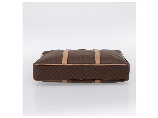 Céline Borsa Business CELINE Macadam PVC Pelle Marrone Tono Oro Auth ti4006 - vista 5