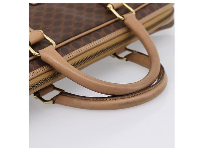 Céline Borsa Business CELINE Macadam PVC Pelle Marrone Tono Oro Auth ti4006 - vista 7