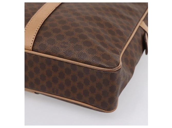 Céline Borsa Business CELINE Macadam PVC Pelle Marrone Tono Oro Auth ti4006 - vista 9