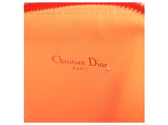 Christian Dior Canage Caro Trio Pouch Lamb Skin Multicolor Gold Auth 200565M Multicolore D'oro - vista 16
