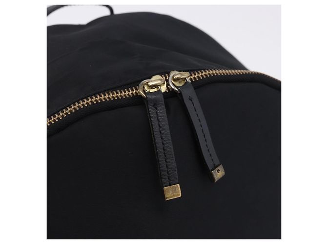 Mochila BURBERRY Nylon Black Gold Tone Auth ti4024 Negro - vista 19