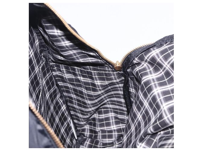 Mochila BURBERRY Nylon Black Gold Tone Auth ti4024 Negro - vista 21