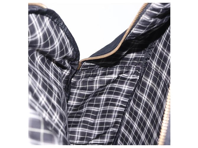Mochila BURBERRY Nylon Black Gold Tone Auth ti4024 Negro - vista 22