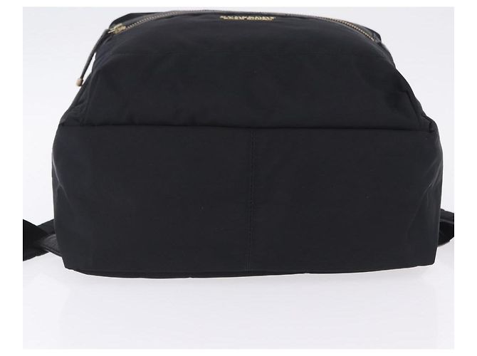 Mochila BURBERRY Nylon Black Gold Tone Auth ti4024 Negro - vista 5