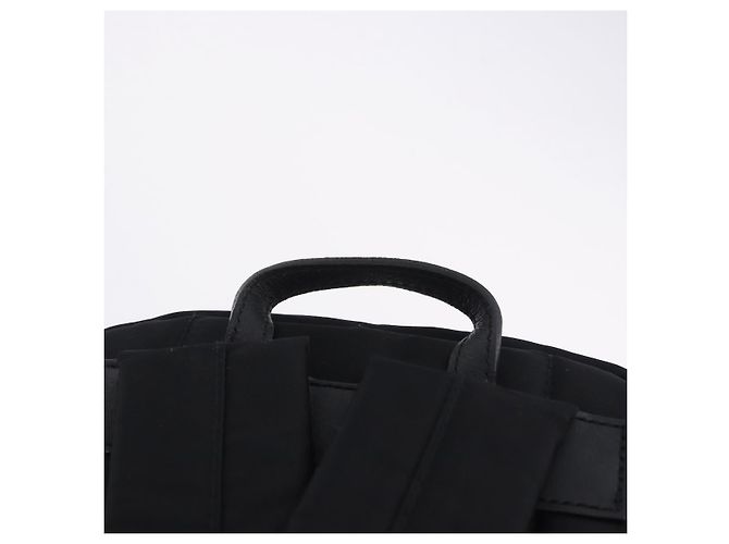 Mochila BURBERRY Nylon Black Gold Tone Auth ti4024 Negro - vista 8