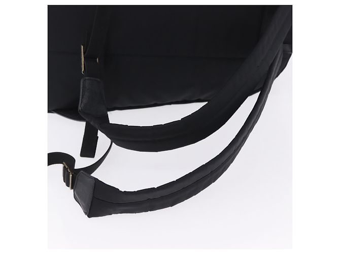 Mochila BURBERRY Nylon Black Gold Tone Auth ti4024 Negro - vista 9