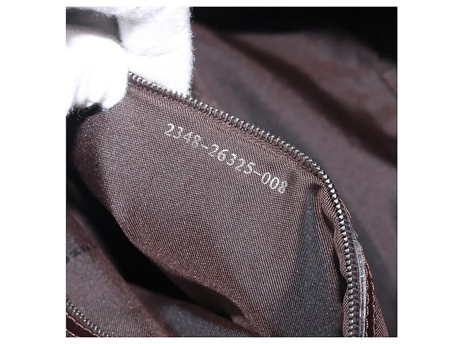 Borsa a Tracolla FENDI Zucca Canvas Mamma Baguette Nero Marrone Auth 200696V - vista 11