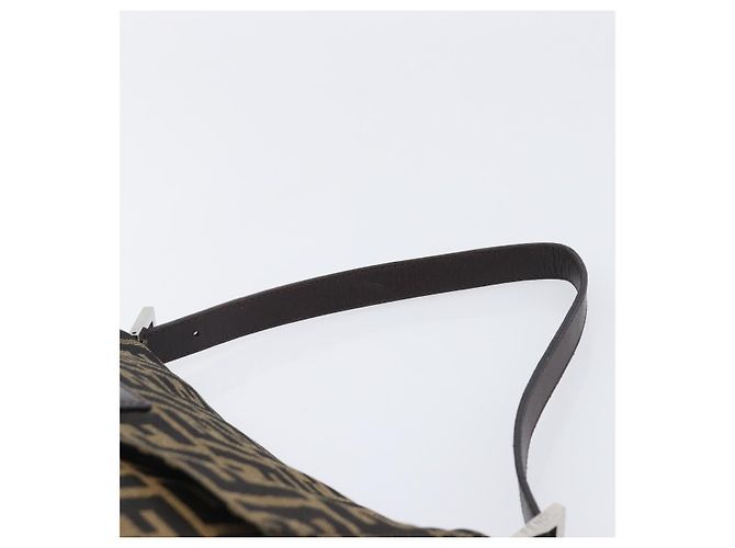 Borsa a Tracolla FENDI Zucca Canvas Mamma Baguette Nero Marrone Auth 200696V - vista 8