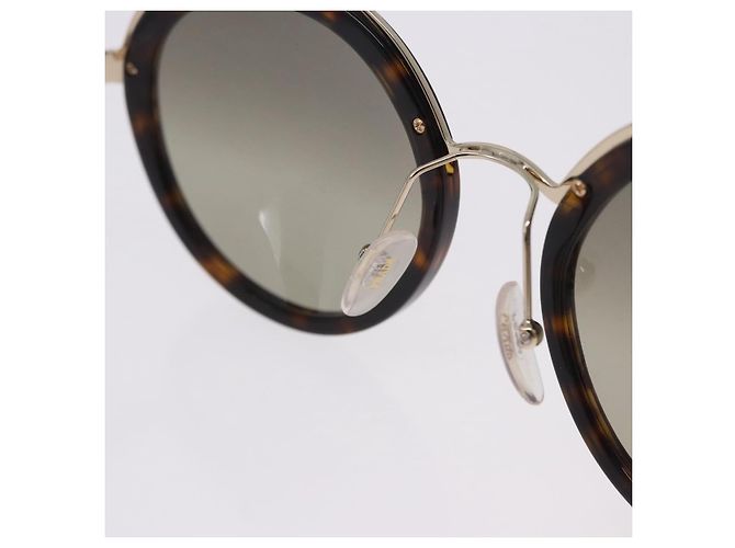 PRADA Sonnenbrille Metal Brown Gold Tone Auth 203370 Braun - Ansicht 11