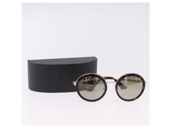PRADA Sonnenbrille Metal Brown Gold Tone Auth 203370 Braun - Ansicht 12